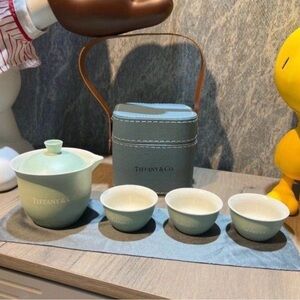 Tiffany & Co. Light Blue Tea Set with Case